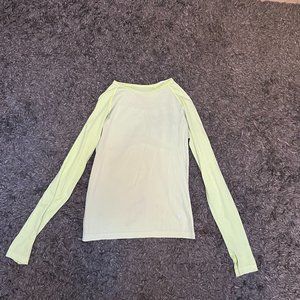 Old Navy Neon Green Long Sleeve Running Top